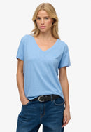 Studios Slub Embroidered T-Shirt - Bluebell