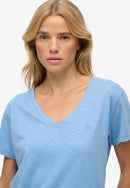 Studios Slub Embroidered T-Shirt - Bluebell