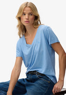 Studios Slub Embroidered T-Shirt - Bluebell