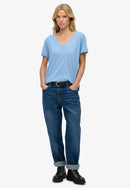 Studios Slub Embroidered T-Shirt - Bluebell