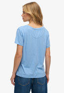 Studios Slub Embroidered T-Shirt - Bluebell