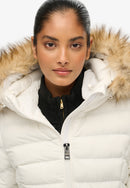 Fuji Faux Fur Hood Padded Jacket - Bright White