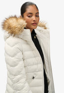 Fuji Faux Fur Hood Padded Jacket - Bright White