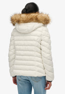 Fuji Faux Fur Hood Padded Jacket - Bright White