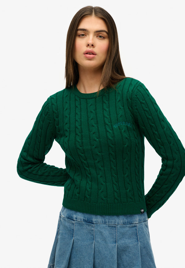 Essentials Cable Jumper - Sharp Green