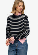 Essential Jumper - Optic Eclipse Navy Stripe
