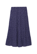 Woven Tiered Maxi Skirt - Mariner Navy Ditsy Floral