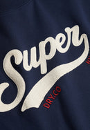 Varsity Script Loose Sweatshirt - Richest Navy