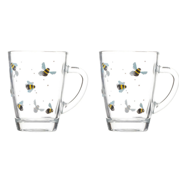 Sweet Bea Set of 2 Glass Mugs 280ml