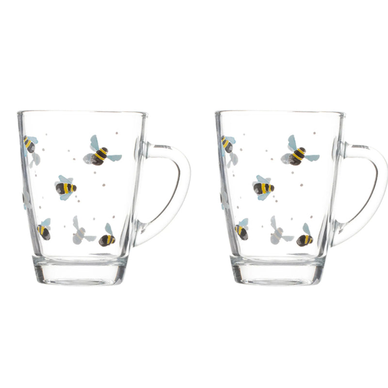 Sweet Bea Set of 2 Glass Mugs 280ml