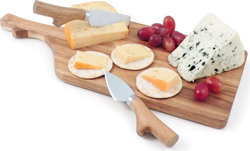 Acacia Paddle Board & Knife Set
