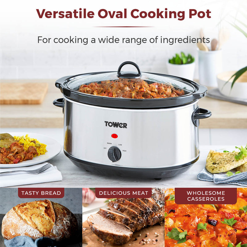 6.5L Stainless Steel Slow Cooker