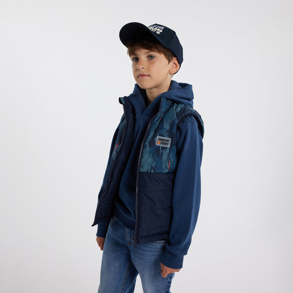 Hooded Windbreaker - Dark Denim