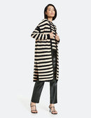 Urban Traveller Stripe Cardigan - Black/light Sand Stripe