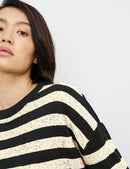 Urban Traveller Stripe T-Shirt - Black/light Sand Stripe