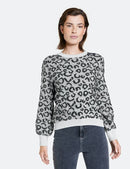 Something New Awaits Print Jumper - Fog Print