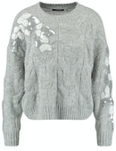 Something New Round Neck Jumper - Silver Shine Pattern