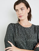 Something New 3/4 Sleeve Blouse - Coal Grey