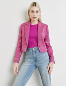 The New Boho Edit Blazer - Fuchsia