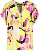 The New Boho Short Sleeve Blouse - Fresh Lemon Print