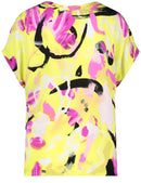 The New Boho Short Sleeve Blouse - Fresh Lemon Print