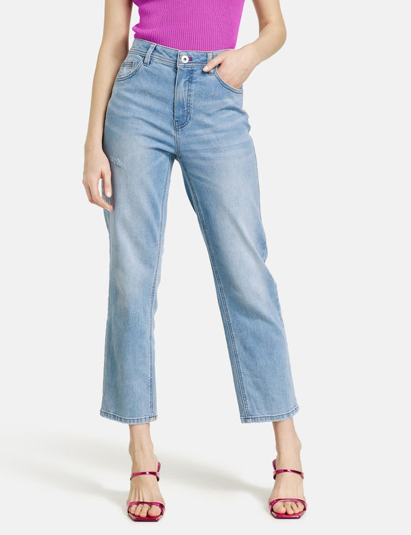 The New Boho Edit Cropped Jeans - Light Blue