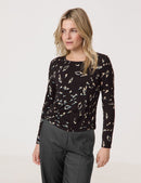 Saphire & Gold T-Shirt - Black Pattern