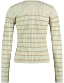 Saphire & Gold Stripe Jumper - Gold Pattern