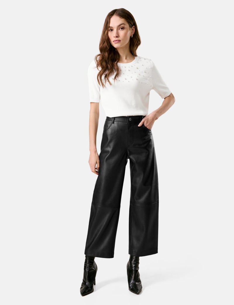 Blue Jasmine Crop Trousers - Black