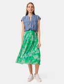 Great Hopes Print Skirt - Chanel Green