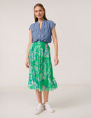Great Hopes Print Skirt - Chanel Green