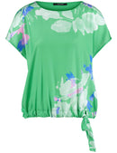 Great Hopes Tie Hem T-Shirt - Chanel Green