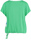 Great Hopes Tie Hem T-Shirt - Chanel Green