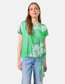 Great Hopes Tie Hem T-Shirt - Chanel Green