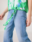 Great Hopes Tie Hem T-Shirt - Chanel Green