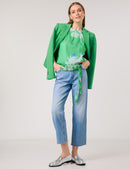 Great Hopes Tie Hem T-Shirt - Chanel Green