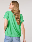 Great Hopes Tie Hem T-Shirt - Chanel Green