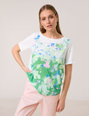 Great Hopes Front Print T-Shirt - Chanel Green