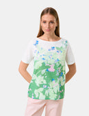Great Hopes Front Print T-Shirt - Chanel Green