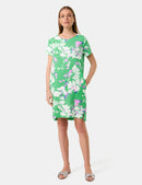 Great Hopes Print Dress - Chanel Green