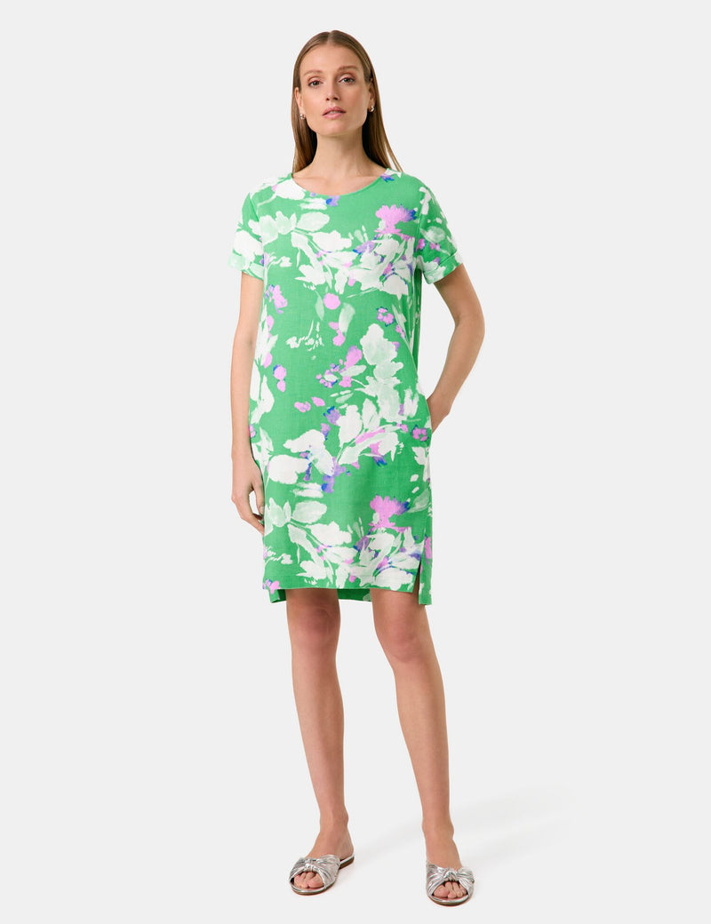 Great Hopes Print Dress - Chanel Green