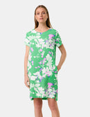 Great Hopes Print Dress - Chanel Green