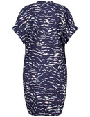 Taifun Casino 02 Woven Dress - New Navy Pattern
