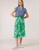 Great Hopes Denim Look Blouse - Blue Denim