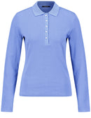 Blue Jasmine Long Sleeve Polo - Regatta Blue