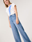 Blue Jasmine Short Sleeve T-Shirt - Off White