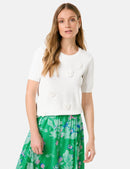 Great Hopes Short Sleeve Jumper - Off White