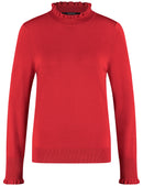 Parisian Vibes Print Jumper - Maple Red