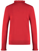 Parisian Vibes Print Jumper - Maple Red