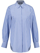 Fata Morgana Stripe Blouse - Steel Blue Print